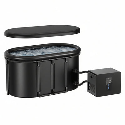 1/3HP Ice Bath Chiller & 148Gal Cold Plunge Tub Bundle | Cold Plunge Chiller with Built-In Pump & Filter, Insulated Ice Bath Tub for Cold Therapy, Recovery, Muscle Relaxation