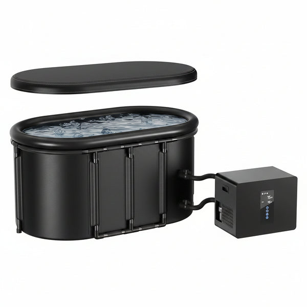 1/3HP Ice Bath Chiller & 148Gal Cold Plunge Tub Bundle | Cold Plunge Chiller with Built-In Pump & Filter, Insulated Ice Bath Tub for Cold Therapy, Recovery, Muscle Relaxation