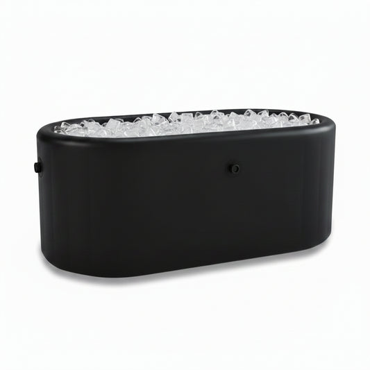 Inflatable Cold Plunge Tub, 150 Gallon, 59" L X 31.5" W X 23.6" H | Ice Bath Tub Compatible Water Chiller for Athletes, Insulated Lid, EVA Groundsheet, Backpack